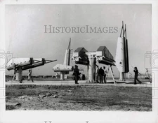 1967 Press Photo Gentlemen working on space equipment - pix48191