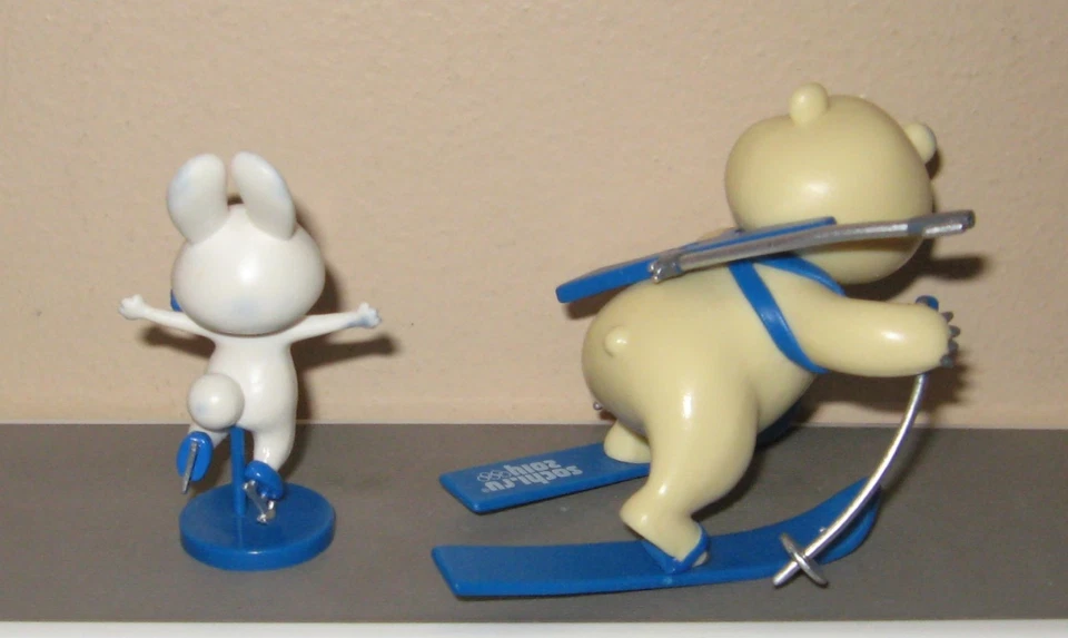 2014 SOCHI OLYMPICS MASCOTS POLAR BEAR & SNOW HARE PVC PRE-OWNED IMPERFECT - Image 3 of 4