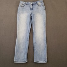 So Lifting By Chicos Jeans Womens Size 0.56 Petite Mid Rise Straight Light Wash