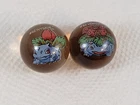 Pokemon Marble Glass Ivysaur #02 & Venusaur #03 Toy Biz Collectible Vintage