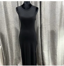 Quince Maxi Dress Size M Black NWT Lyocell Soft Stretch Sleeveless Bodycon