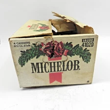 1981 MICHELOB CHRISTMAS CARBOARD DISPLAY BOX EMPTY WITH DAMAGE RARE VINTAGE