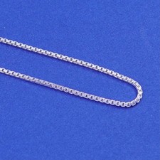 24  , 1mm, vintage Sterling silver handmade necklace, 925 box chain