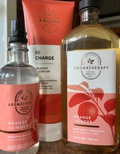 3pc Aromatherapy ORANGE & GINGER MIST, CREAM & WASH Bath and Body Works