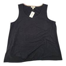 Style & Co Women's Sleeveless Black Blouse Scoop Neck Size L