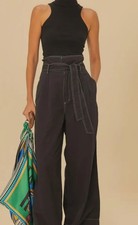 Farm Rio Backstitched Belt Pants Size S NWT