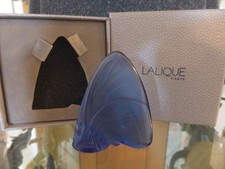 Lalique Sapphire Butterfly  Papillon Saphir Grand Nacre Crystal Figurine New Box