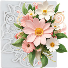 Daisy Flower Polymer Clay Molds Daisy Flower Leaves Silicone Mold
