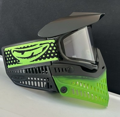 JT Proflex Paintball Mask - Lucky 15 Pro Team Edition - Ice Green Black