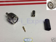 1 x TNC Male plug crimp for RG58 RG142 RG400 LMR195 cable RF Cable Connector USA