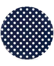 kate spade Raise a Glass Collection Blue Polka Dot MELAMINE Dinner Plate,  NEW!
