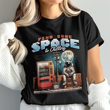 Funny Space Astronaut T-Shirt, Vintage Space Enthusiast Tee, Chill Out Graphic T