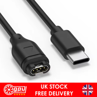 Gpuconnect.Com USB-C Ladekabel Sync Garmin Fenix Forerunner Vivoactive Schwarz