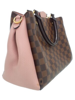 Louis Vuitton Damier Brittany Magnolia Pink Handbag Ebene Brown