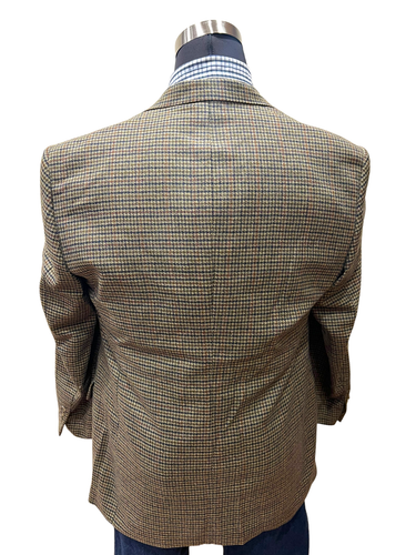 42R Roundtree & Yorke Men Blazer Sport Coat Suit Jacket Wool Houndstooth Tweed - Picture 9 of 11