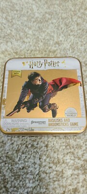 Harry Potter Basilisks and Broomsticks Magnetic Game In Metal Case Travel Game