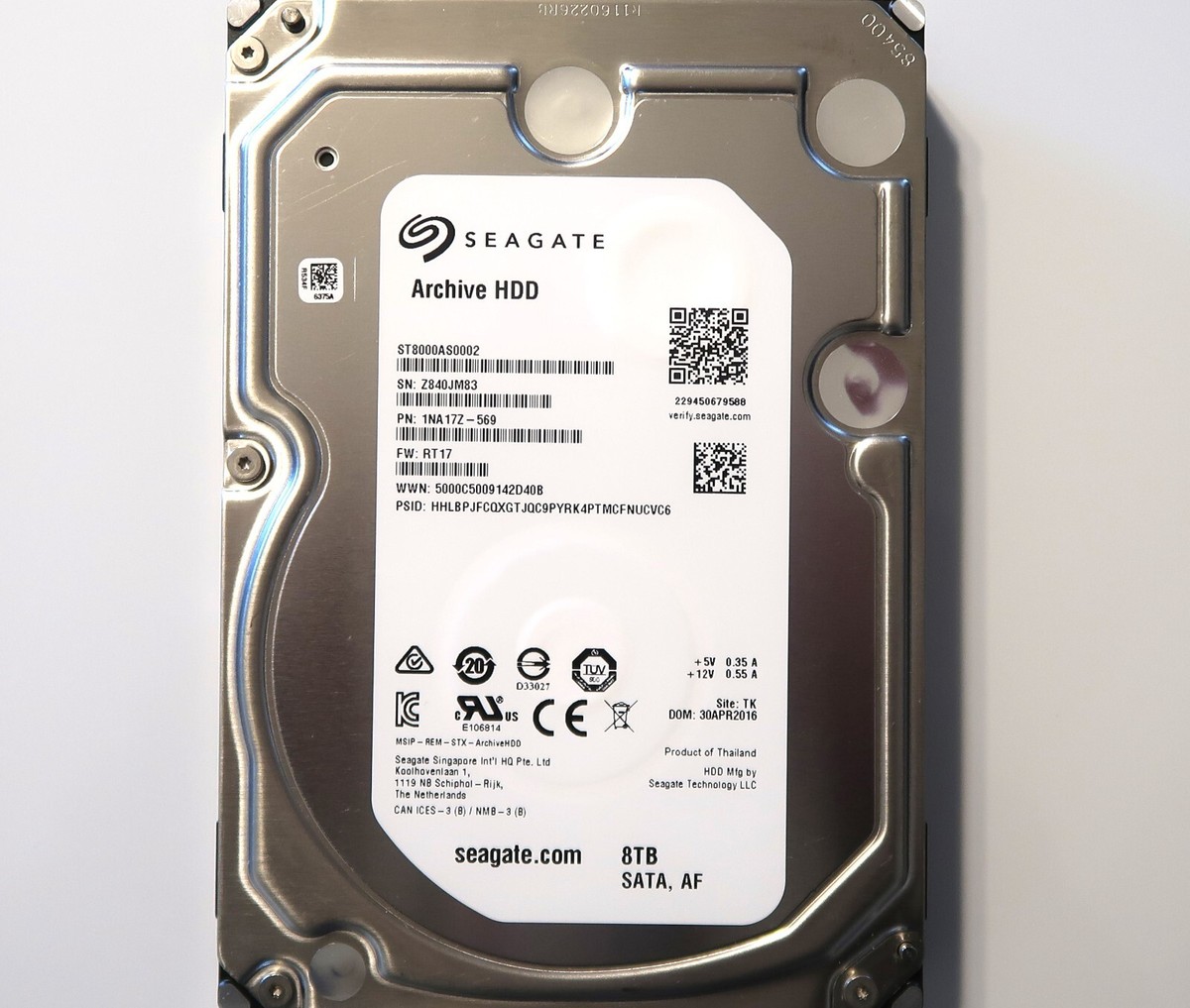 Seagate Archive HDD 8TB ⑧ Amazon.com: Seagate Archive HDD 8TB SATA 6GBps 128MB Cache