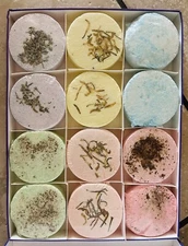 Flagaroma Set of 12 Shower Bombs,Steamers Aromatherapy Essential Oils A8Dent Box