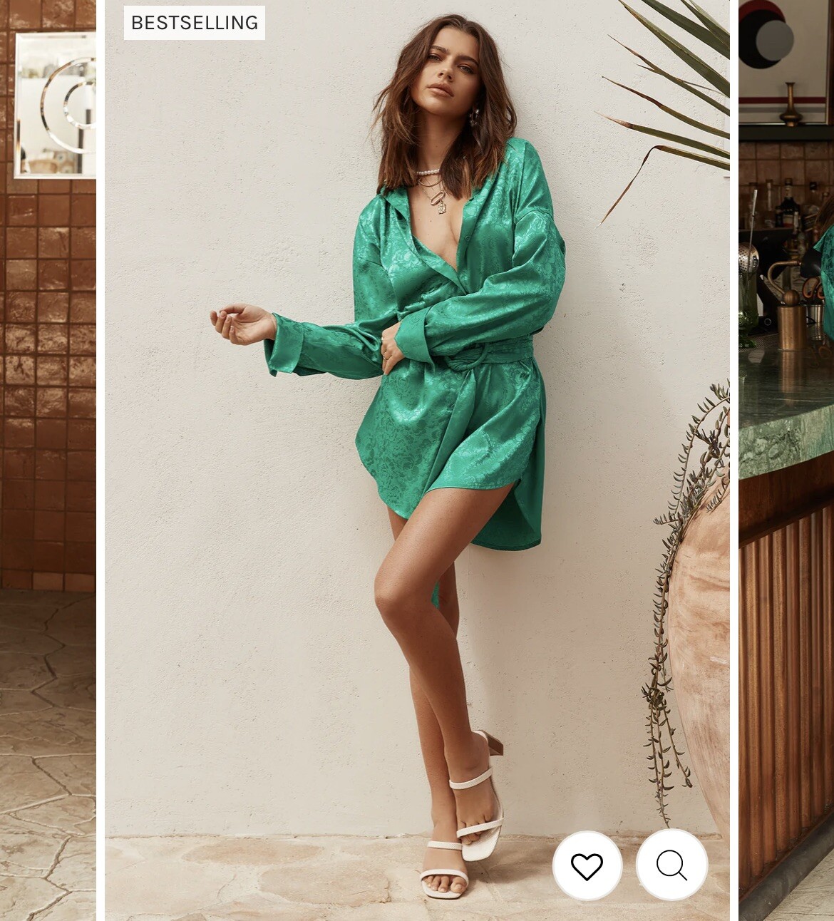 12th TRIBE XS EMERALD GREEN JACQUARD DRESS Gem