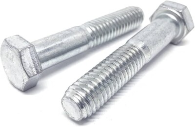 M10-1.5 X 45MM DIN 931 Coarse Hex Cap Screw 8.8 Zinc Plated 500 Pieces