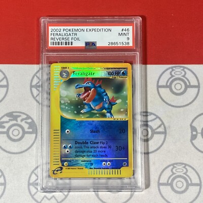 PSA 9 Feraligatr 46/165 Reverse Holo 2002 Pokemon Expedition 1538