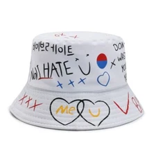 Graffiti Letter Fisherman Cap - Summer Sunscreen Bucket Hats Fashion Headwear 1p