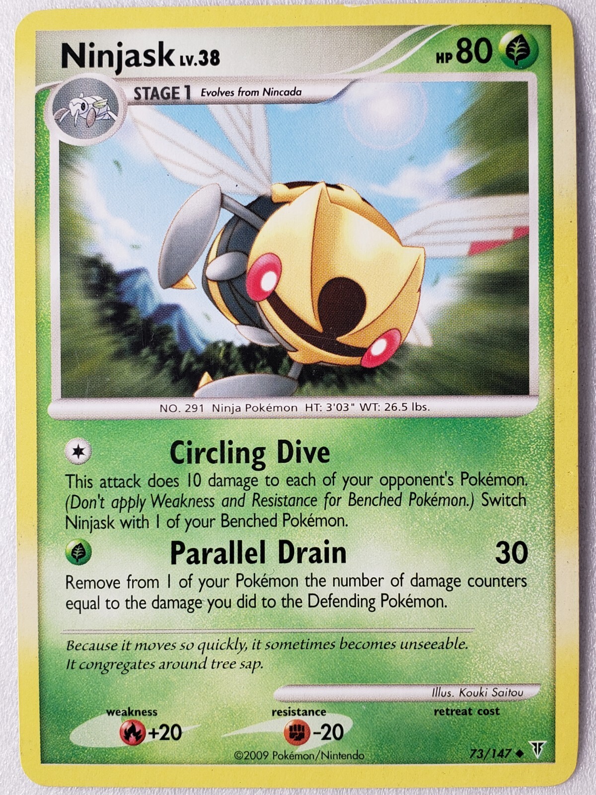 Ninjask 73/147 LP - Supreme Victors Pokemon Card - Kouki Saitou Art