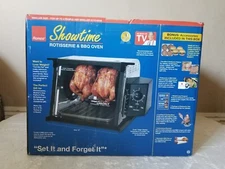 New Ronco Showtime Rotisserie BBQ Oven 3000 Black NEW IN BOX!