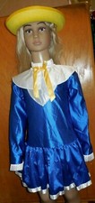 Blue Madeline Schoolgirl DANCE COSTUME with Collar  Hat Small Child NWOT