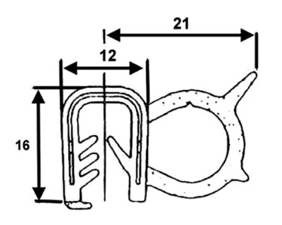 CASE 5 Meter Dichtung Front Heck Tür Scheibendichtung Landini, MF, Mc Cormick,
