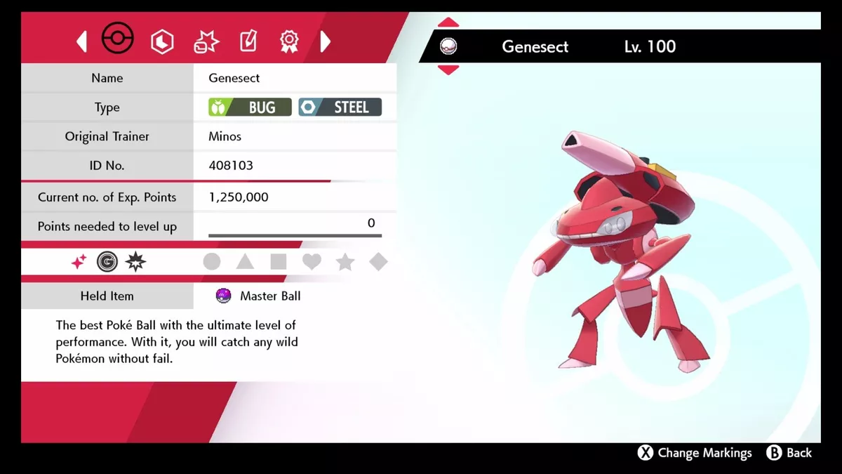 GENESECT ✨SHINY✨AND Normal 6IV BATTLE READY Masterballs - Pokemon SWORD &  SHIELD