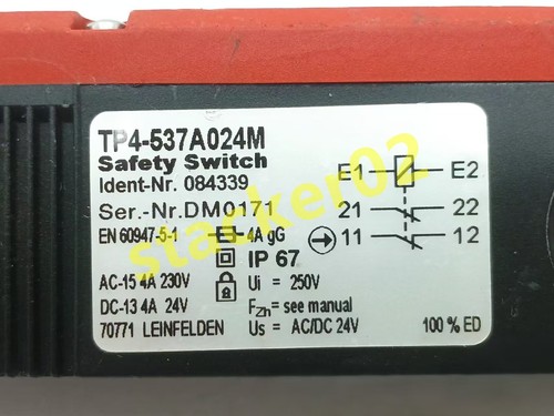 Interruptor de seguridad TP4-537A024M USADO envío rápido por prueba FedEx - Imagen 5 de 7