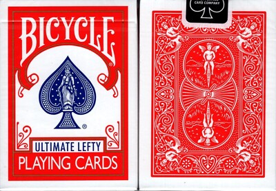 Ultimate Lefty Red Bicycle Playing Cards Poker Size Deck USPCC Custom Limited