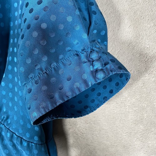 Banana Republic 100% Silk Tea Dress Women’s 8P Polka Dot Pin Up Retro 40s 50s - Picture 8 of 16