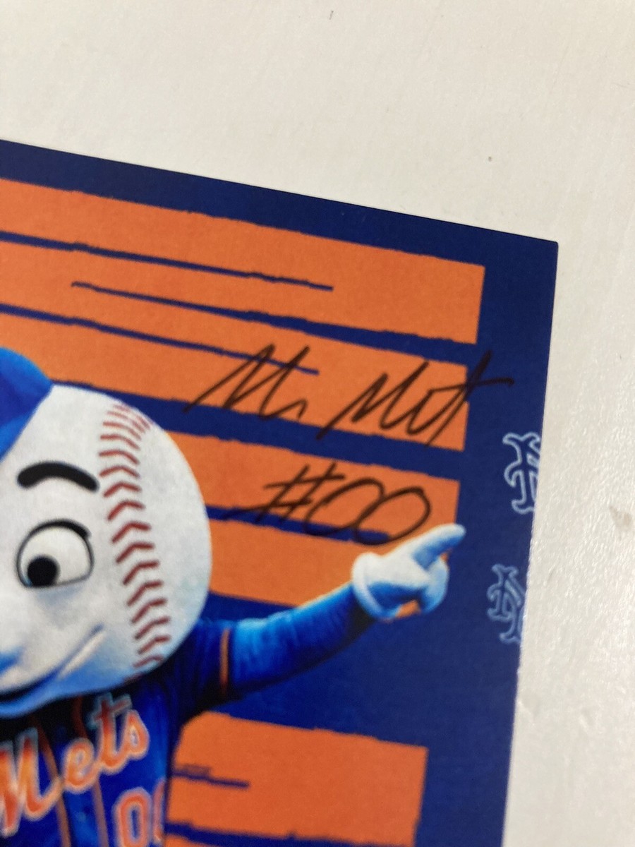 Mrs. Met Mr. Met Autograph Auto Signed Cards Card New York Mets