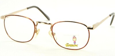 NEW FLINTSTONES Kids 102-2 GOLD /AMBER EYEGLASSES GLASSES FRAME 43-19-130mm