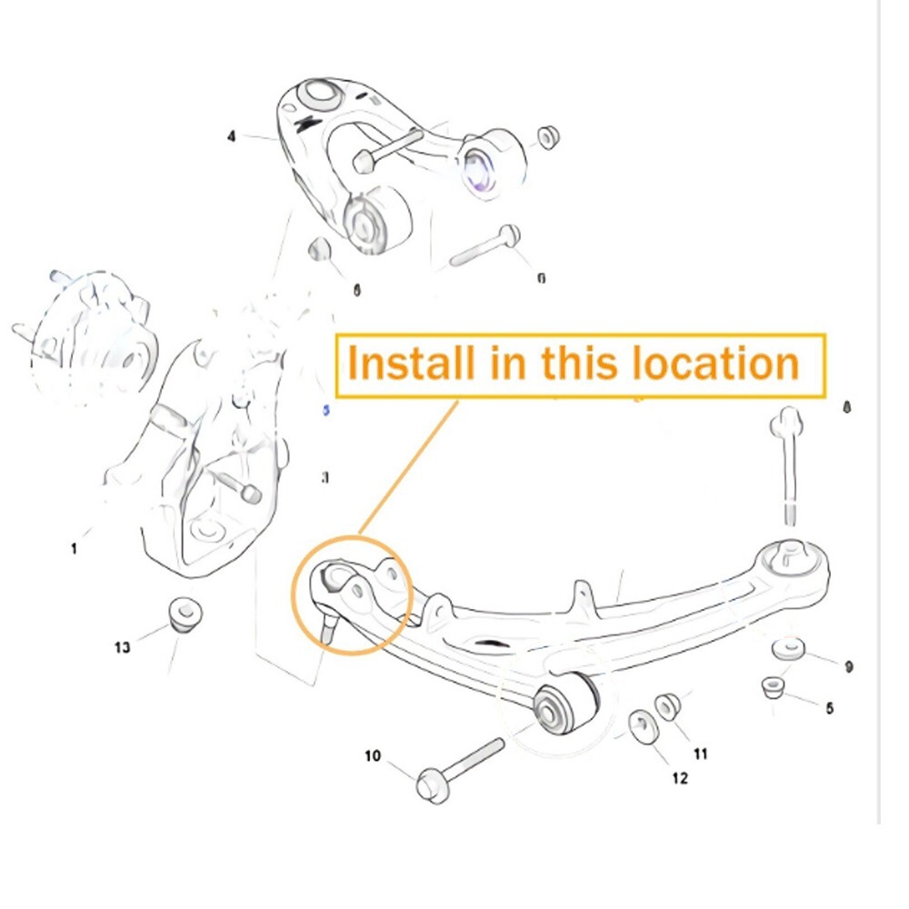 Aston Martin Vantag front lower control arm ball joint 4G433A052BE/53BE (long)