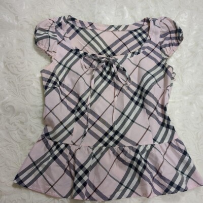 Burberry Blue Label Nova Check Tops Polyester color Pink size 36