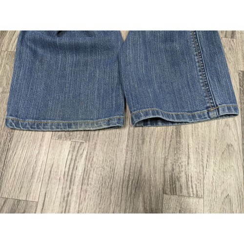 Lee Womens Size 14 M Straight Leg Embroidered Denim Blue Jeans - Picture 4 of 12
