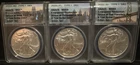 2021 P S W Silver Eagle ANACS MS69 3 Coin Set, Emergency Release, First Strike.