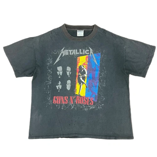 Metallica/Guns N' Roses "" US Tour T-Shirt 1990s vintage concert t-shirt, vintage, single stitch, B+ condition