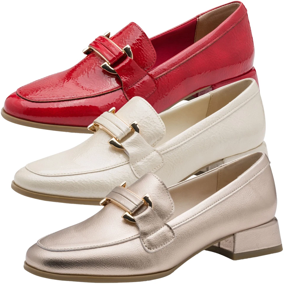 MARCO TOZZI Damen Slipper klassischer Loafer mit Blockabsatz 2-24250-45 - Bild 1 von 1