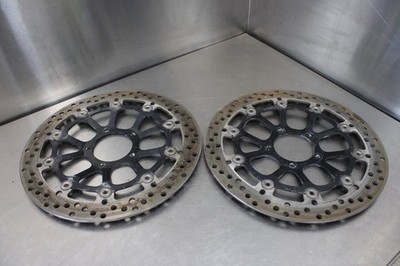 11-13 DUCATI 848 EVO FRONT LEFT RIGHT BRAKE ROTORS DISCS RUST