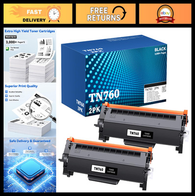 High Yield Black Toner Cartridges 2-Pack Compatible for Brother HL-L2350DW, MFC-