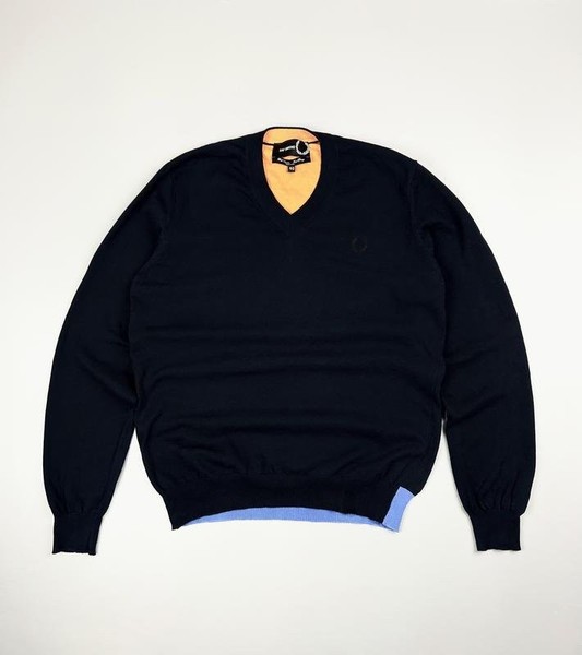 Men Raf Simons Sweater Navy Cotton 36 / S / 44