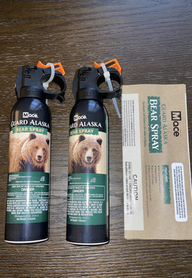 Lot Of 2 Mace Guard Alaska Bear Repellent Spray 9 oz 20 Ft