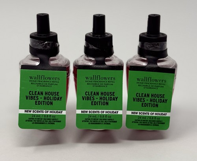 #ad #ad 3 NEW Bath and Body Works Clean House Vibes Holiday Edition Wallflowers .8 oz $19.99