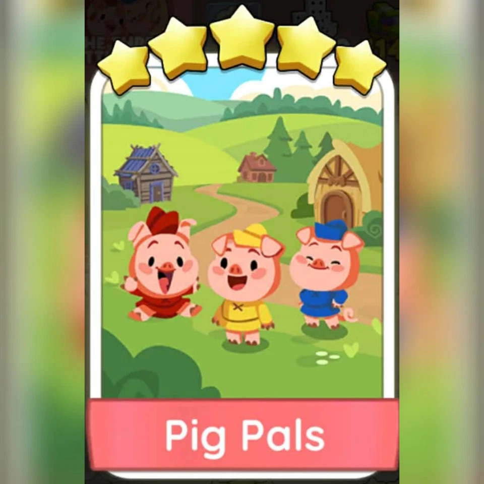 1 x Pig Pals ⭐⭐⭐⭐⭐ Set 24 :- Mono_Poly_Go Sticker :-Fastest Service - Bild 1 von 1