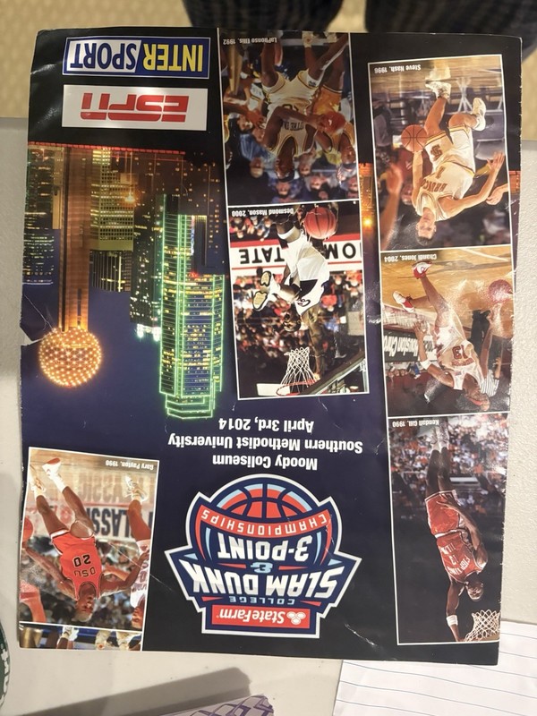 Signed 2014 College Dunk Contest Signed Program