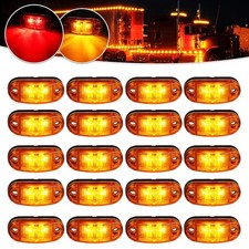 5-20pcs Marker Lights 2.5 Led Truck Trailer Oval Clearance Side Light Amber Red